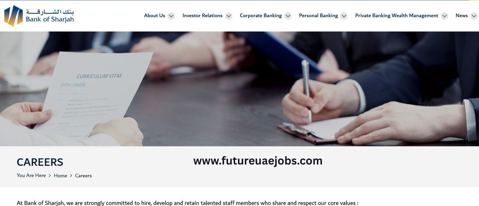 Bank of Sharjah Jobs 2025